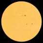 New sunspot AR3229 is crackling with low-level M-class solar flares. [Photo courtesy of NASA SDO/HMI]