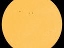 All of these sunspots have stable magnetic fields that pose no significant threat for strong flares. [Photo courtesy of NASA SDO/HMI]