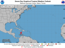 The National Hurricane Center is issuing advisories on Tropical 
Storm Melissa, located over the central Caribbean Sea (photo credit, National Oceanic and Atmospheric Administration).