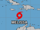 The National Hurricane Center is issuing advisories on Tropical 
Storm Melissa, located over the central Caribbean Sea (photo credit, National Oceanic and Atmospheric Administration).