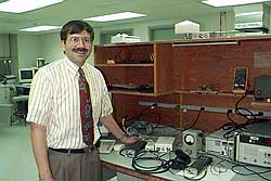 Frank Bauer, KA3HDO, at the test bench. [Photos courtesy of the Goddard Amateur Radio Club]